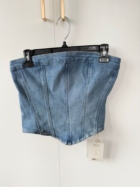 MOTF Light Blue Denim Corset Top